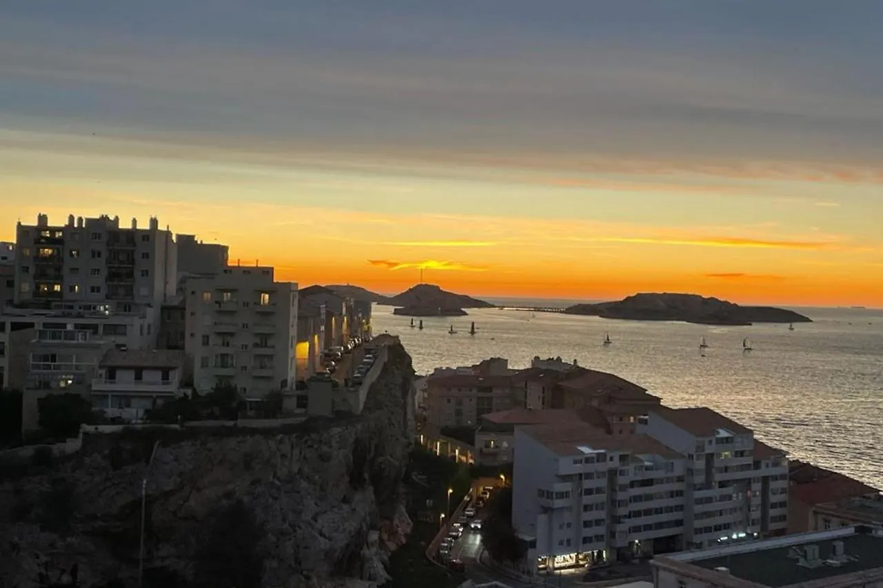L'Horizon - 3 Ch Climatise Avec Vue Mer Incroyable Marseille 0*,  Frankrig